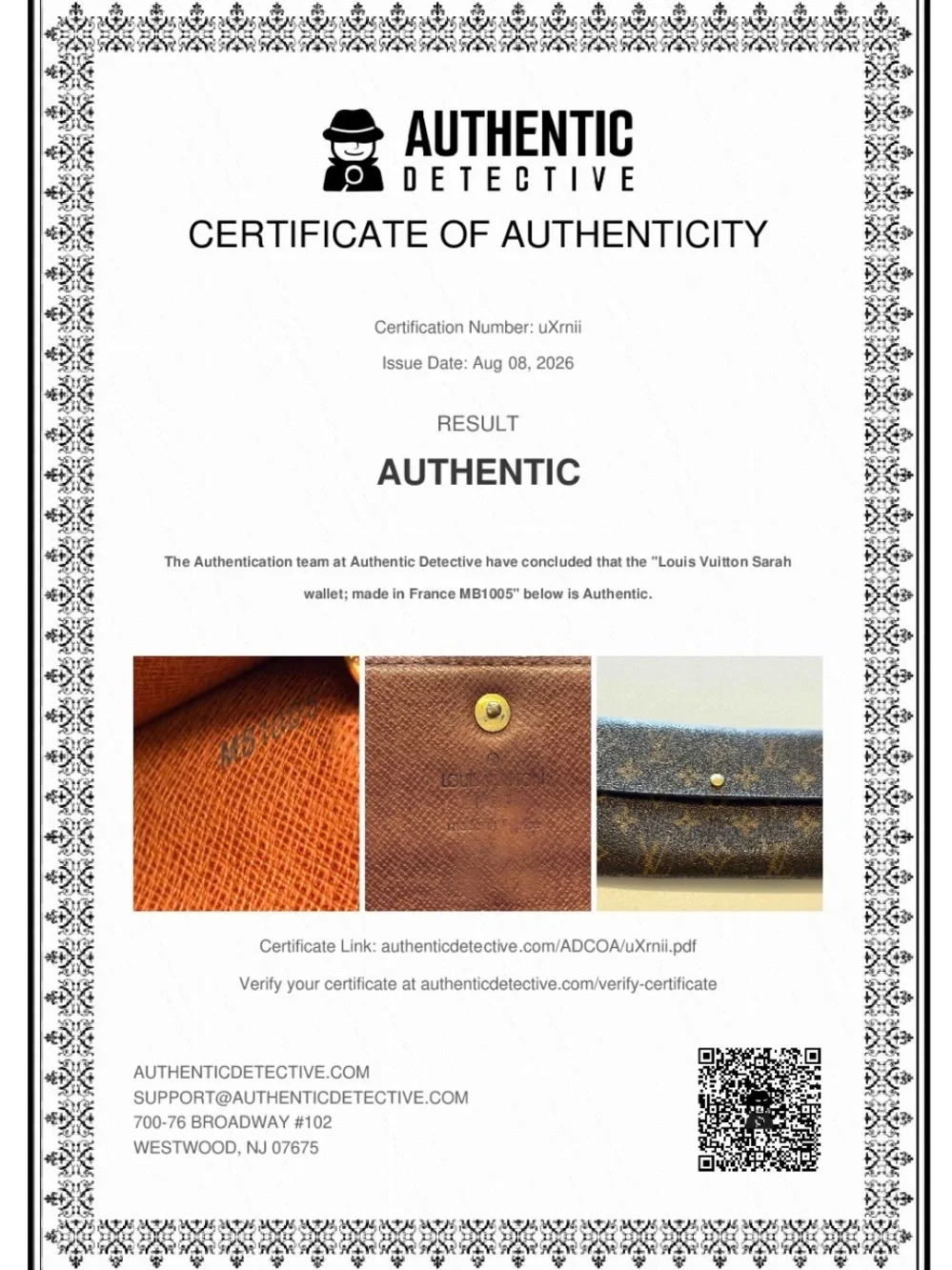 Louis Vuitton Vintage Monogram Sarah Wallet